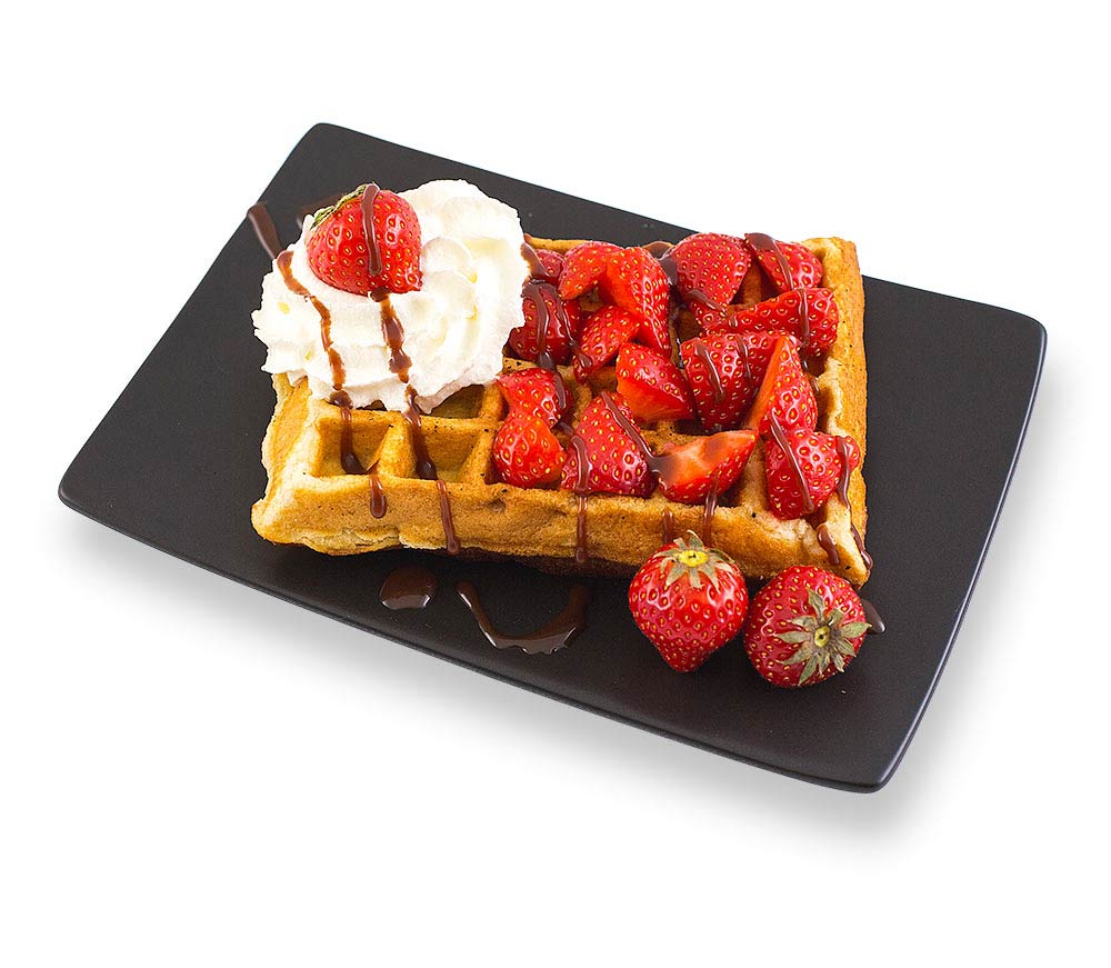 Erdbeere-Schoko & Sahne waffeln Erdbeeren